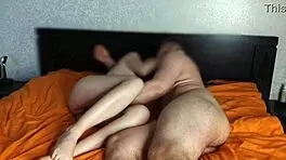 feeling intense pleasure as redhot fox rides to orgasm in creampie session