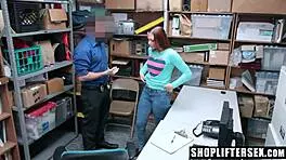 officer interrogates shoplifting suspect in custody 😏