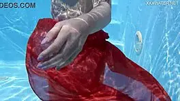 Hot Erotics at Swimming Pool with Mimi Cica Dressed Up!