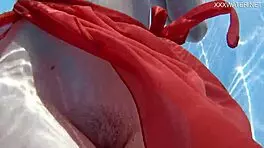 Hot Erotics at Swimming Pool with Mimi Cica Dressed Up!