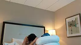 20 year old with tattoo deepthroats huge cock