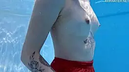 Hot Erotics at Swimming Pool with Mimi Cica Dressed Up!