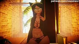 Worship the goddess in this femdom hentai cosplay, with dirty talk and facesitting.