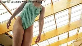 Dasha Explores Underwater Depths At The Beach