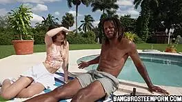 She gets fucked by her black stepdad's huge cock.