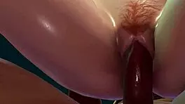 rough anal double penetration with deepthroat and creampie in interracial threesome 😈