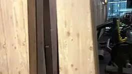 A beautiful petite girl finishes her yoga training at the gym, then drags a guy with a big cock into bed for passionate fucking and a cumshot.