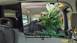 Fake taxi petite asian lia lin gives hot pov blowjob in christmas jumper