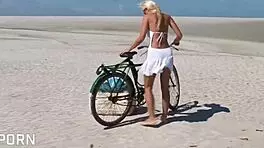 SEXY BLONDE WITH BIG TITS GETS FUCKED HARD IN HER ASS OUTDOORS