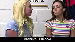 creepy guard officer finds a way to avoid charges on shoplifter teen dani blu dixie lynn
