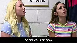 creepy guard officer finds a way to avoid charges on shoplifter teen dani blu dixie lynn