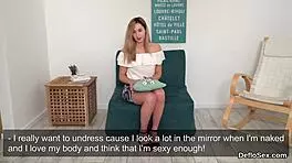 Arousing Girl Fingers Her Juicy Pussy to Intense Climax