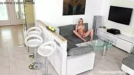 angelika grace feels the pleasure as she satisfies her hot pussy in a hidden cam session