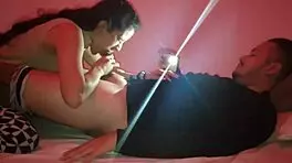 morena deliciosa rides and sucks her neighbor's cock in homemade cowgirl session