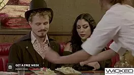 Wicked Magician Couple Lets Hot Asian Waitress Watch Their Intense Fuck 😈