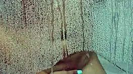 Surprise in the bathroom with a mature woman with a big ass squirting pussy.