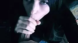 Beautiful Brunette Blowjob And Cum On Face