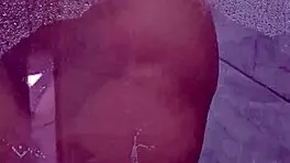 Surprise in the bathroom with a mature woman with a big ass squirting pussy.