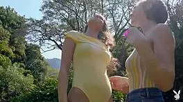 i love watching two curvy lesbian teens megan blake and jay marie show their nice bodies in the sunny day photo session