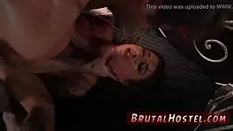 cute teen big tits dominated in titty fuck bondage