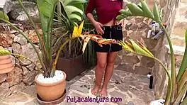 petite german pornstar in wild outdoor threesome with lesbian blowjob. who knew she'd take cumshots?