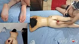 Bubble Butt Amateur GF Gets Oily Massage Before Riding Dick in POV!