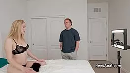 Ugh, I’m tryin’ roleplay anal with my busty blonde roomie in lingerie, so hot!