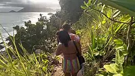 Wild nudist beach party with my hot latina friends. Everyone’s watching our daring antics!