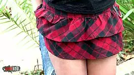 south american brunette slut fucked in ass and pussy outdoors