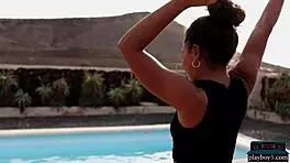 Agatha, The Tiny Tits Ebony Teen Model, Feels Excited Getting Together With Playboy And Showing Everything