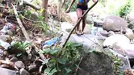 Nina Rivera Sucks Don Whoe's Big Cock In Deepthroat On Tropical Island