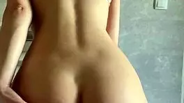 imagine touching maiskii's wet shaved pussy with homemade dildo