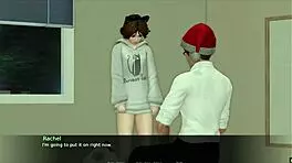 Naughty Blonde Gets Christmas Present from Headmaster