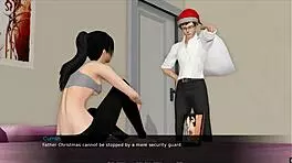 Naughty Blonde Gets Christmas Present from Headmaster