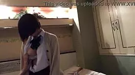 Japanese teen 18+ with huge natural tits gets creampied in homemade scene