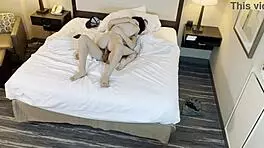 The sexy petite 18+ beauty RIDES cowgirl ROUGHLY with tattoos