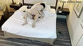 The sexy petite 18+ beauty RIDES cowgirl ROUGHLY with tattoos