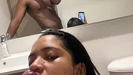 Latina Teen Deepthroats Big Black Cock Intensely.