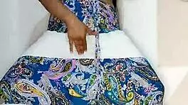 bluee squirts on her skirt and finally pisses for you