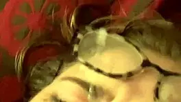 Hey, check out this nerdy blonde deepthroating like a whore in POV! 😈 Cum all over her glasses.