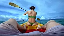 horny chick rides massive cock in wild thai kayak adventure