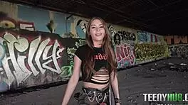 Aspiring skater Nicole Aria shows us her attractive figure in this hardcore skateboarding video