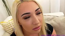 Blonde Stepteen Feels Intense Pleasure Sucking Cock In Pov