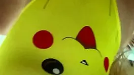 in a hentai anime world, a blonde teen in lingerie sits on big ass, driving me crazy with delicious moans