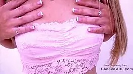 Blonde teen with braces attends an audition interview