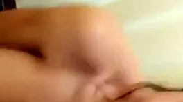 Slutty Girl with Big Boobs Masturbates Huge Dildo