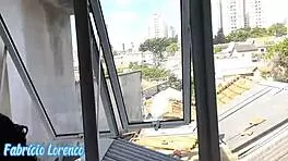 Brazilian teen's tight ass fucked hard in red outfit