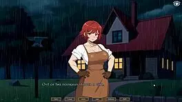 tomboy love in hot forge hentai game ep 1, she's masturbating thinking of you