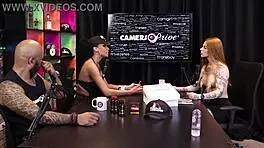 redhead begged for help but got wild in sheer lingerie first