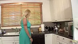 milf lesbian blonde seduces teen brunette with pussy licking and fingering